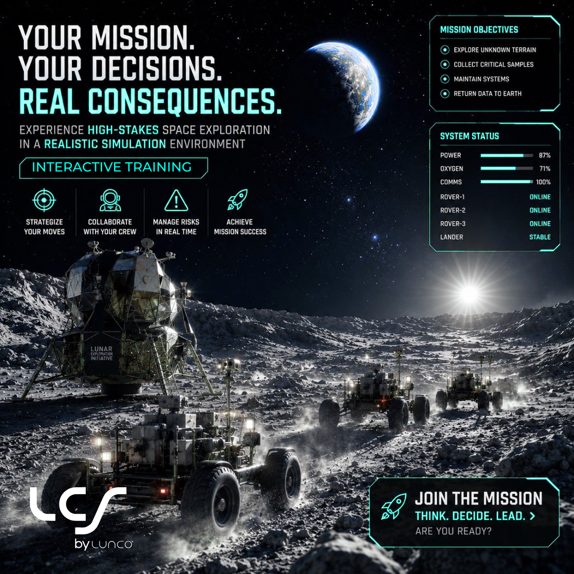 Mission 001 — your mission, your decisions, real consequences
